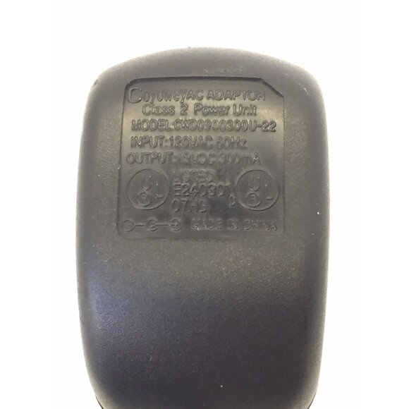 Coyowey CWD0900300U-22 AC ADAPTER Output 9VDC--300mA Power Supply Genuine - Picture 1 of 4